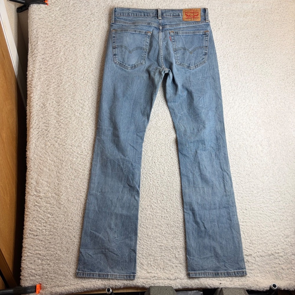 Levis 527 Slim Bootcut Jeans Light Wash Denim Mens 33x34 (33x33) Low Rise